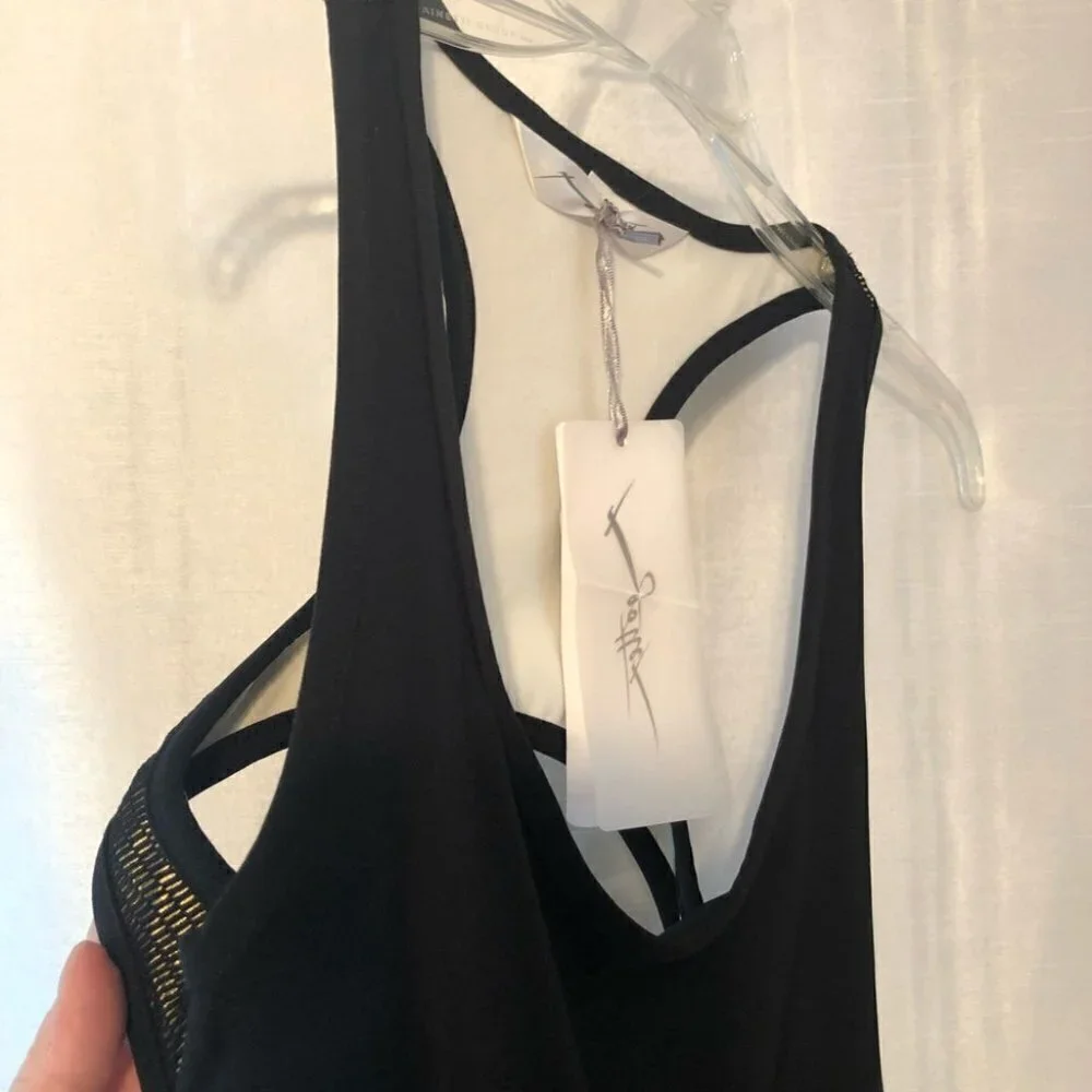 NWT X by Gottex Racerback Athletic Tank Black Ladies Med - Picture 6 of 14